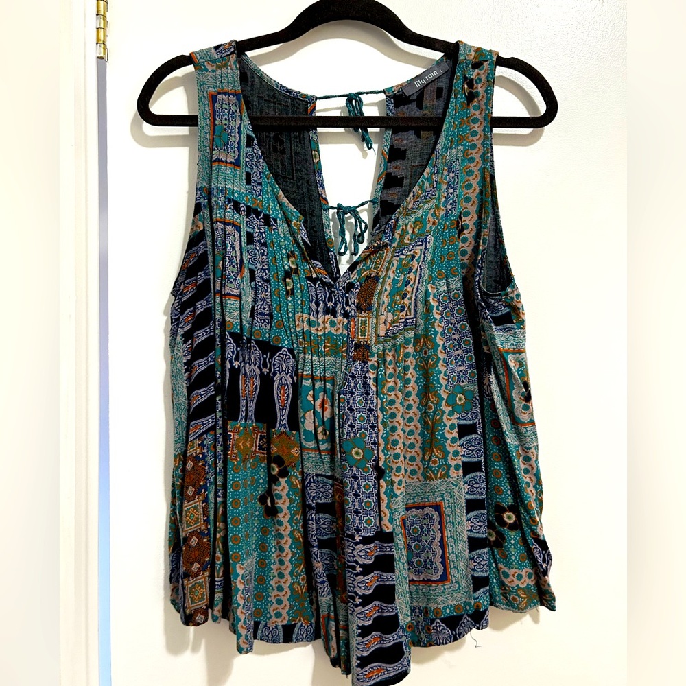 Multicolor paisley tank top